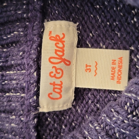 Cat & Jack cable knit navy pullover sweater - Picture 2 of 3